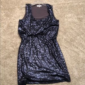 Calvin Klein sequined blue dress size medium